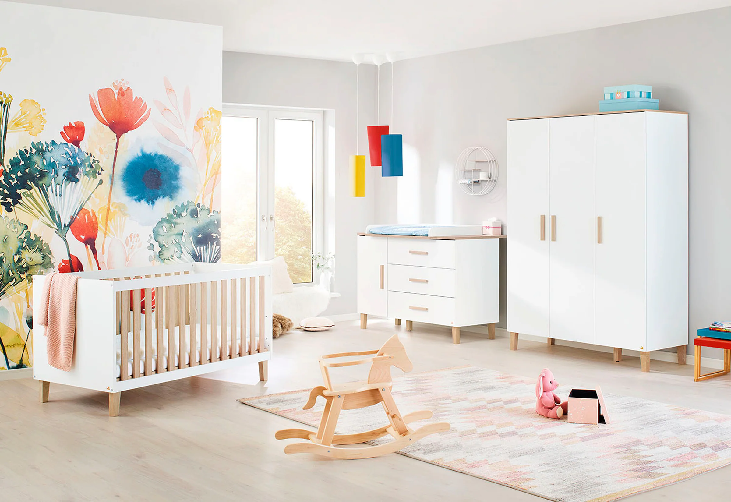 Pinolino Kinderzimmer-Set „Lumi” extrabreit groß, 3-tlg.