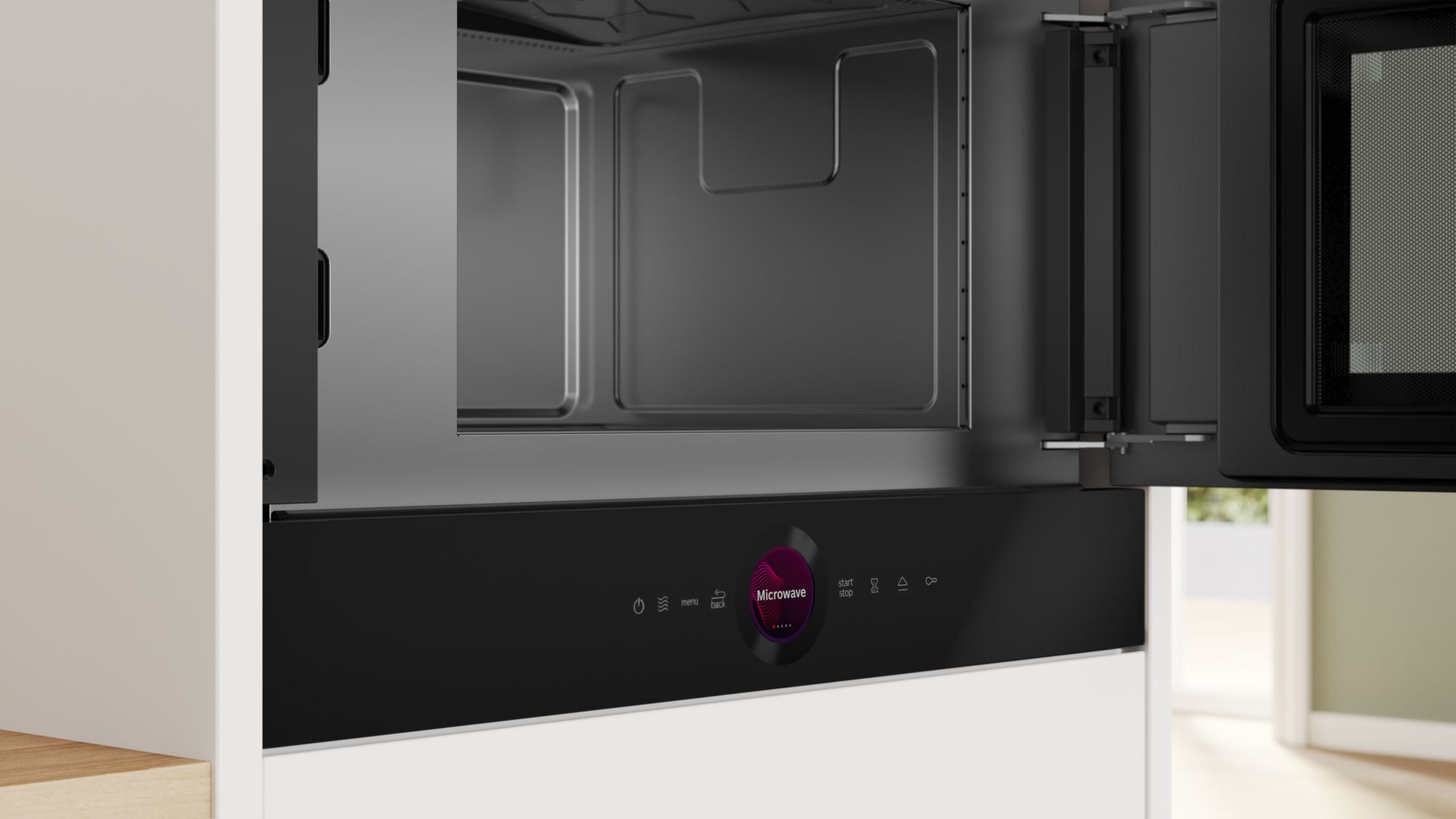 Micro-ondas de embutir Série 8, preto, BFR7221B1