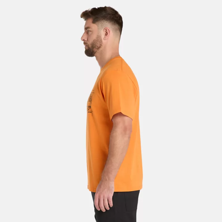 T-shirt Timberland PRO Innovation Blueprint pour homme en orange
