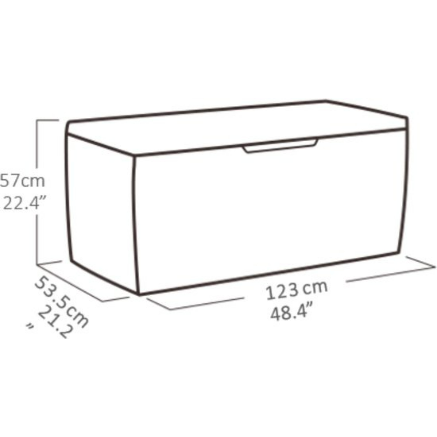 Keter 227484 Springwood opbergbox - 305L - 123,5x53,5x57cm