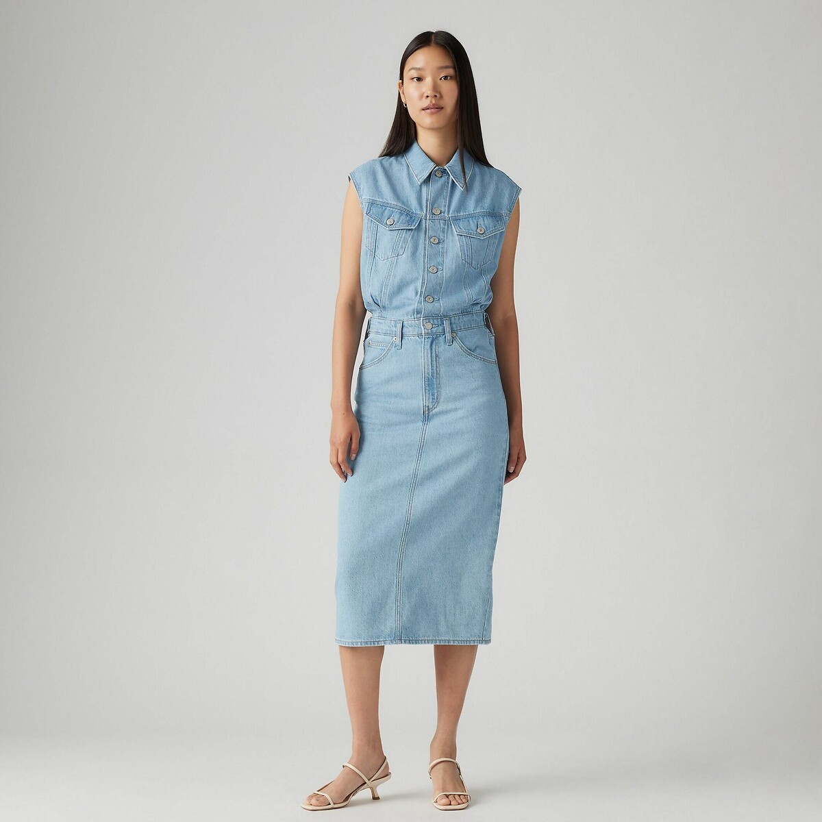 Vestido jeans sem mangas da Levi's