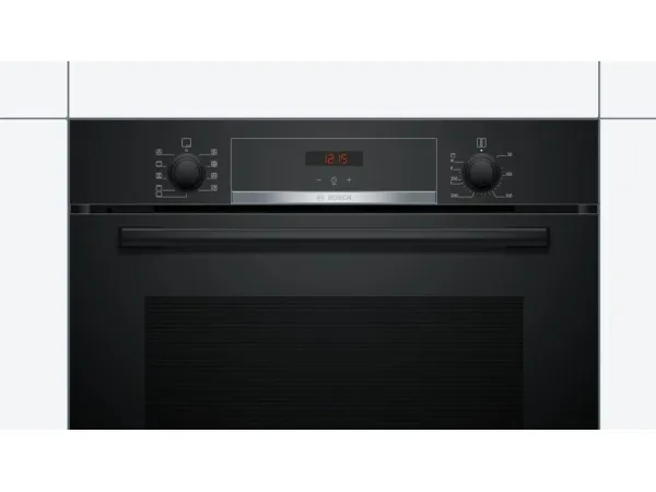 Bosch Serie | 4 HBA534EB0 - Ovn - til indbygning - niche - bredde: 56 cm - dybde: 55 cm - højde: 58.5 cm - med selv-rengøring - Klasse A - sort