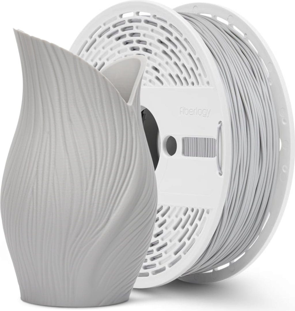 Fiberlogy  Matte PET-G Gray, 1,75 mm / 850 g    Langlebiges PET-G Filament mit mattem Finish