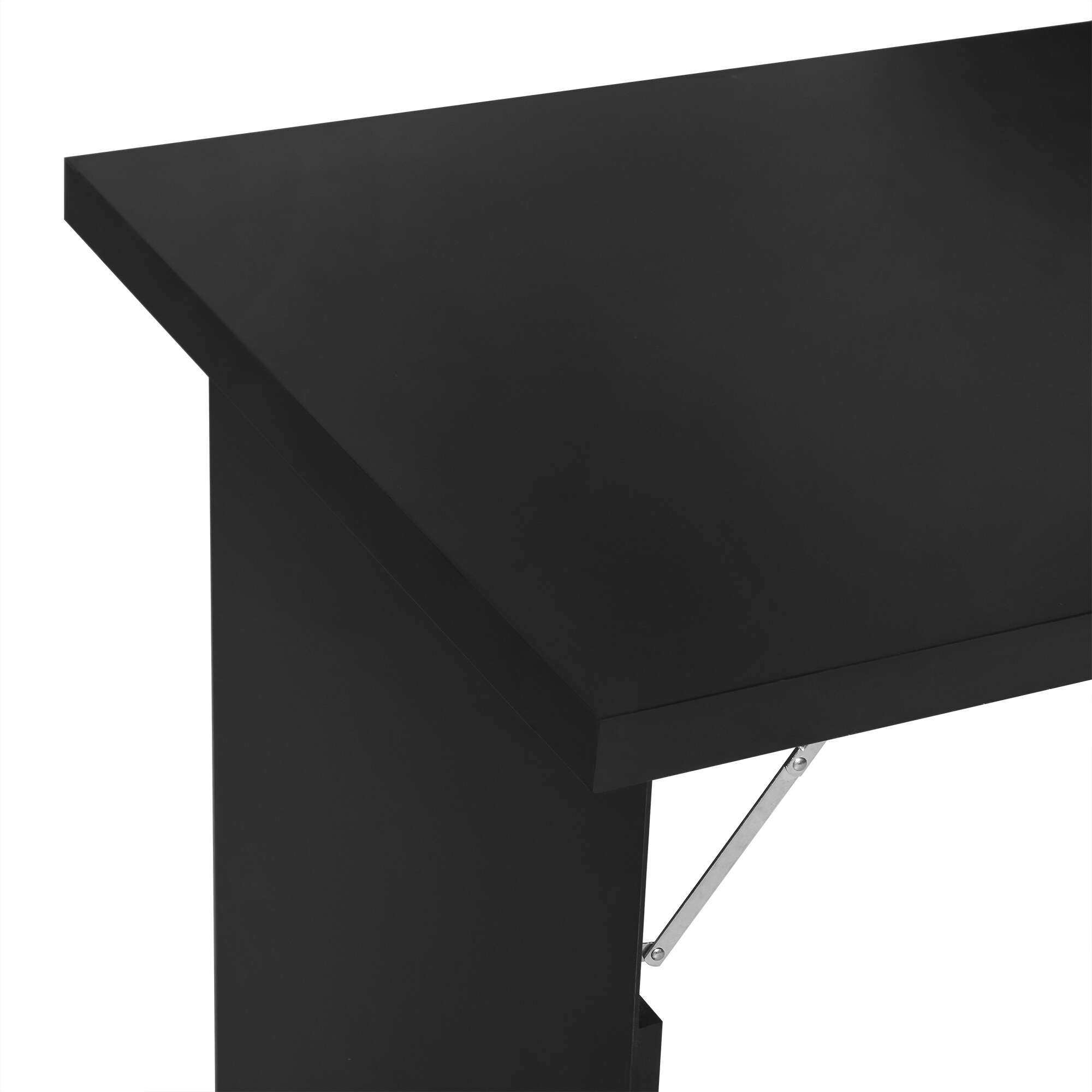 HOMCOM Schreibtisch Mit Tafel schwarz 94,5L x 60B x 147H cm