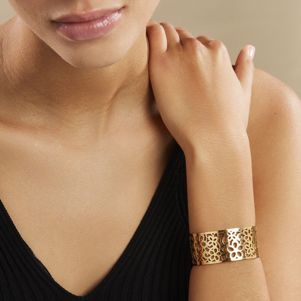 Bracelet Manchette Brenda Acier Jaune