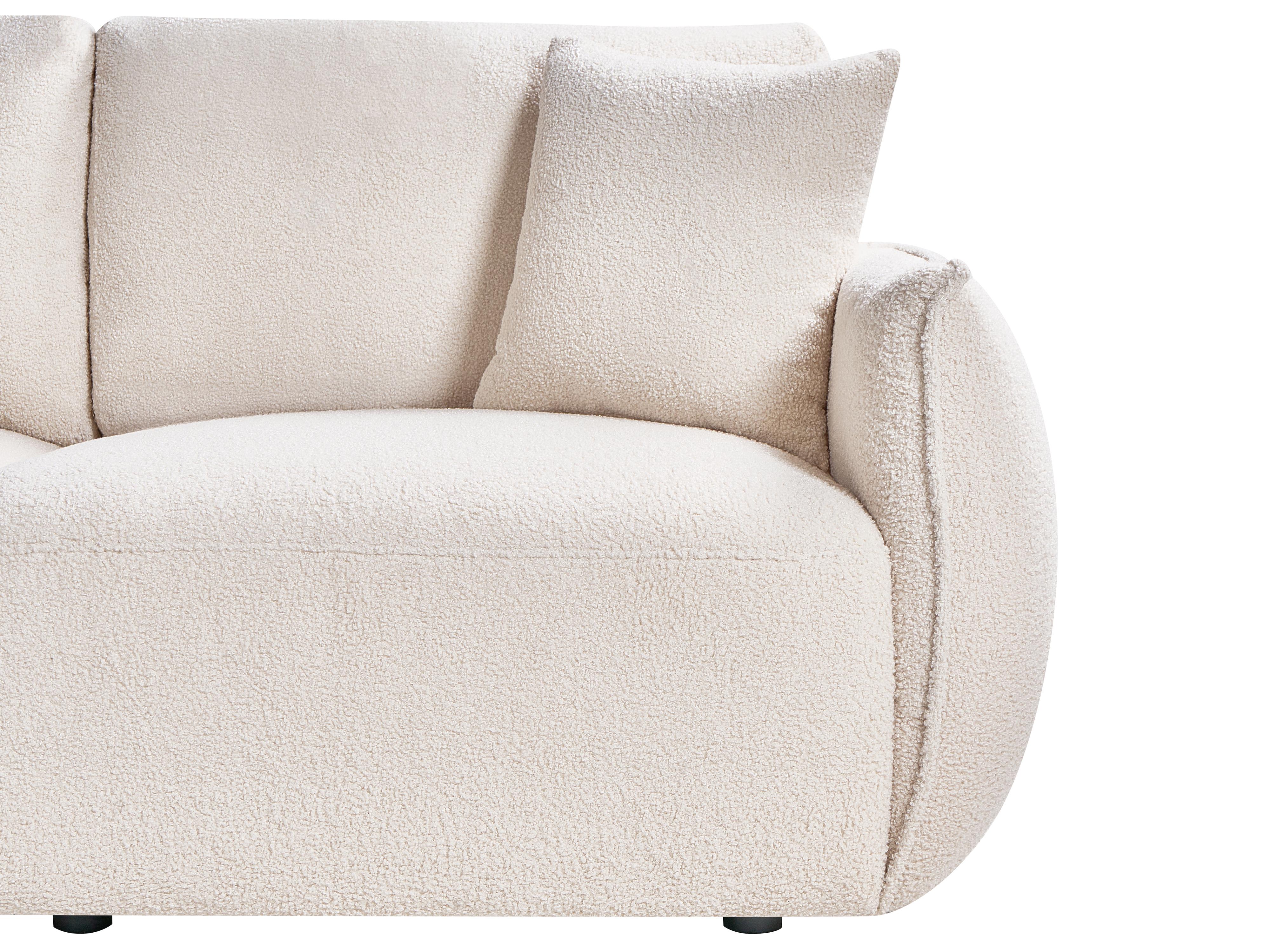 Modulaire bank 2-zits MESNALI Bouclé Gebroken wit