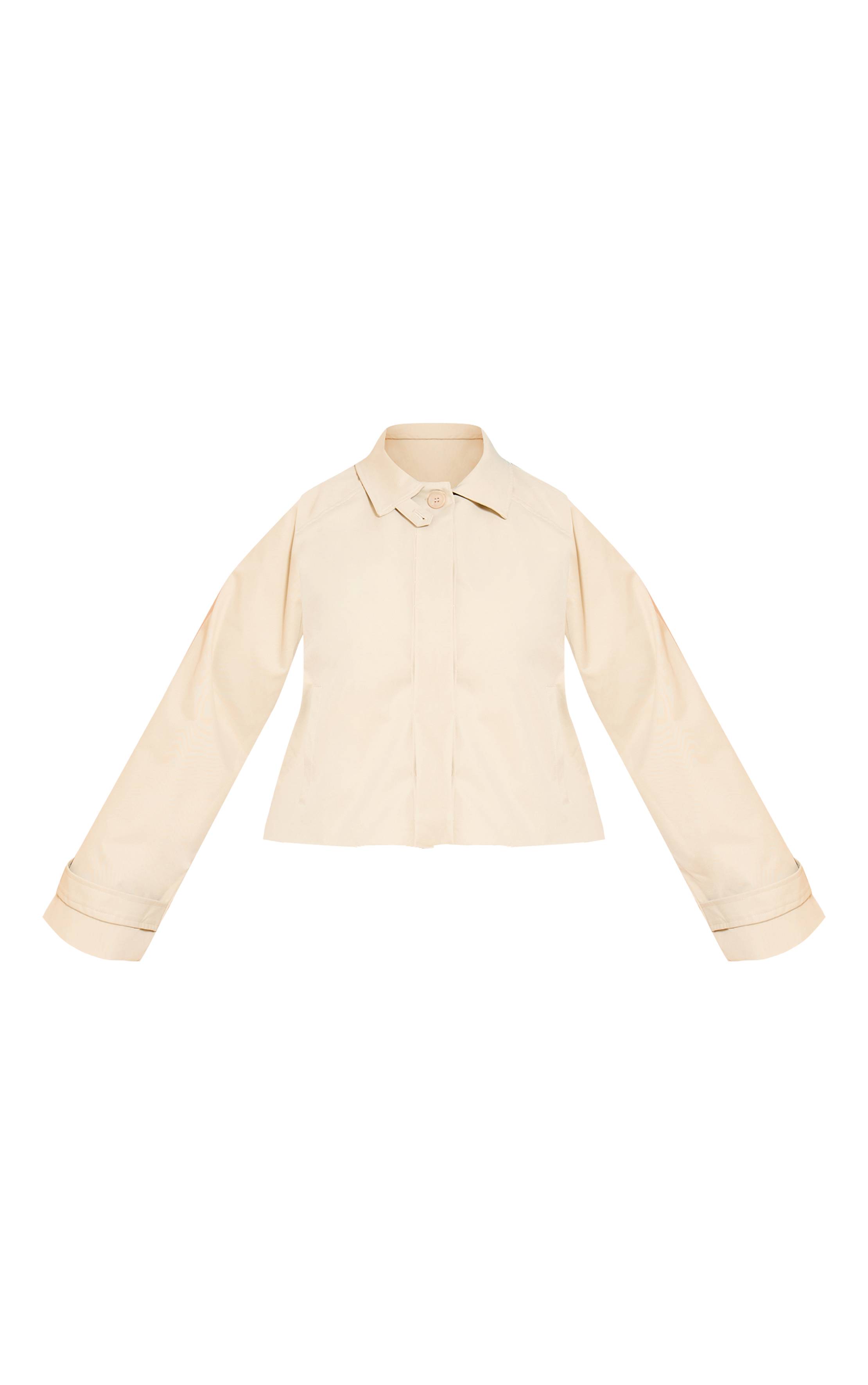 Gris Pierre Veste Grande Taille Style Trench À Manches Longues
