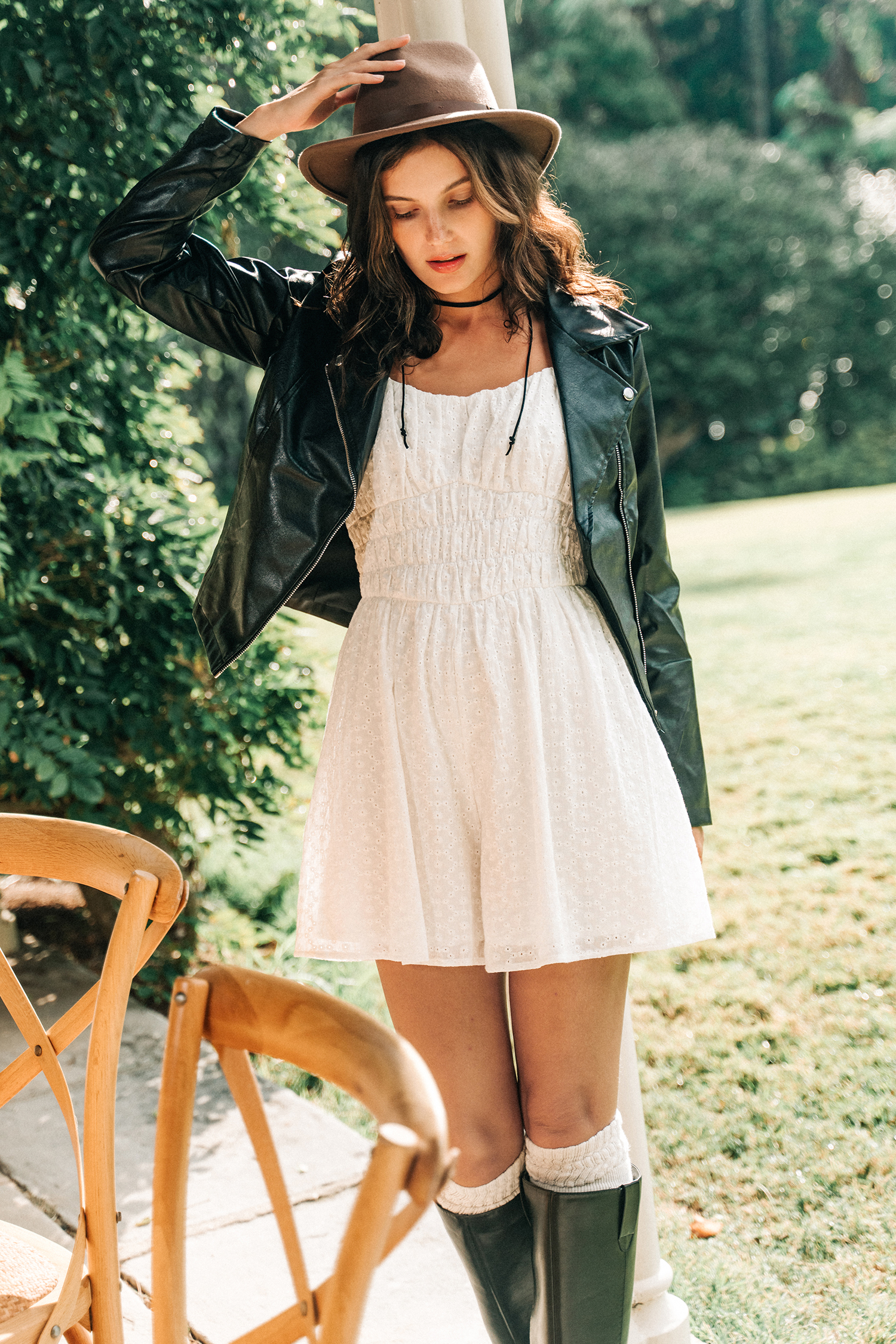 Combishort en pur coton sans manches en coton blanc