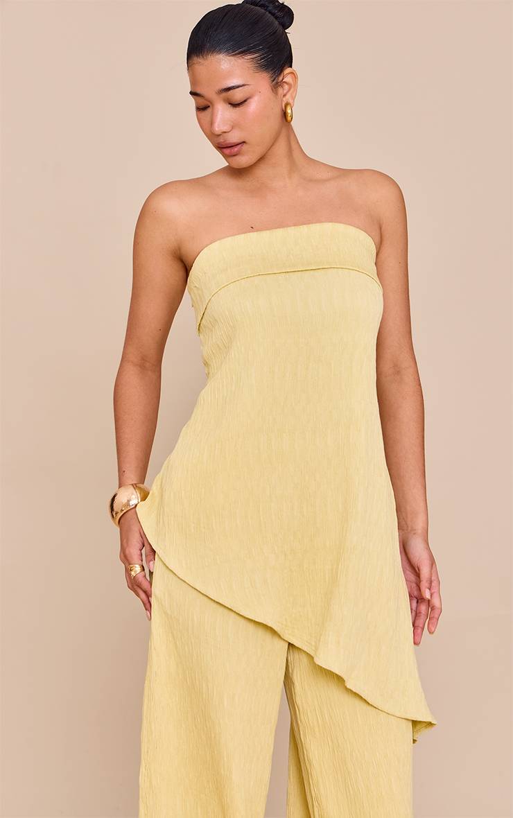 Citron Haut Bandeau À Détail Drapé Asymétrique