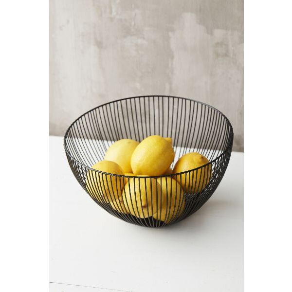 Corbeille à fruits 25 cm Noire - Wire
