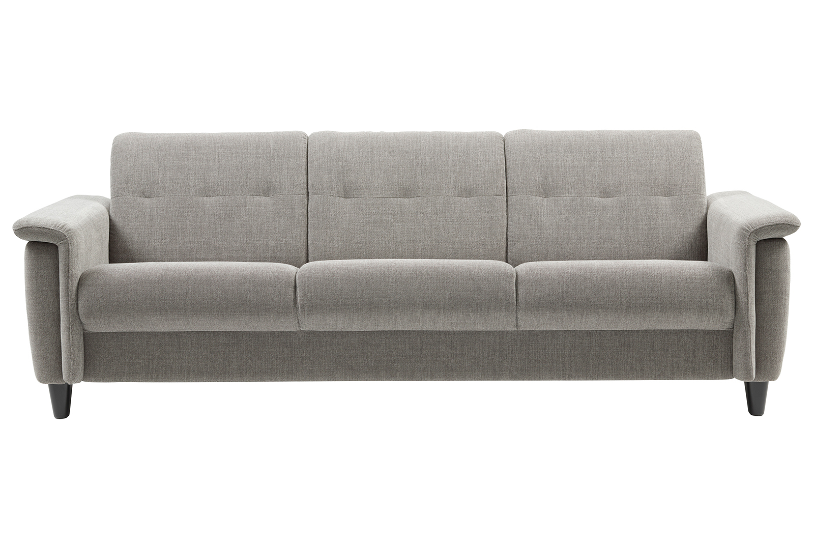 Flora 3-seter I tekstil Daisy 50012 Grey med 11 cm sorte treben.