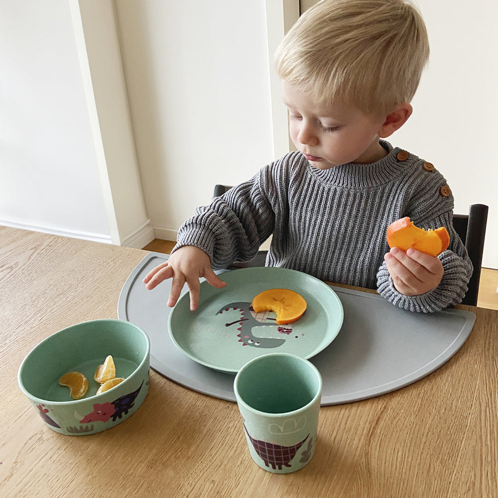 Køb Koziol Organic Sage Green Small Tallerken + Skål + Kop Connect Rex