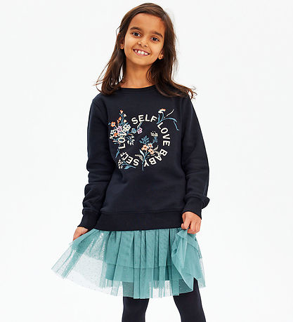 The New Sweatshirt - TnIrene - Blåck Beauty m. Blomster