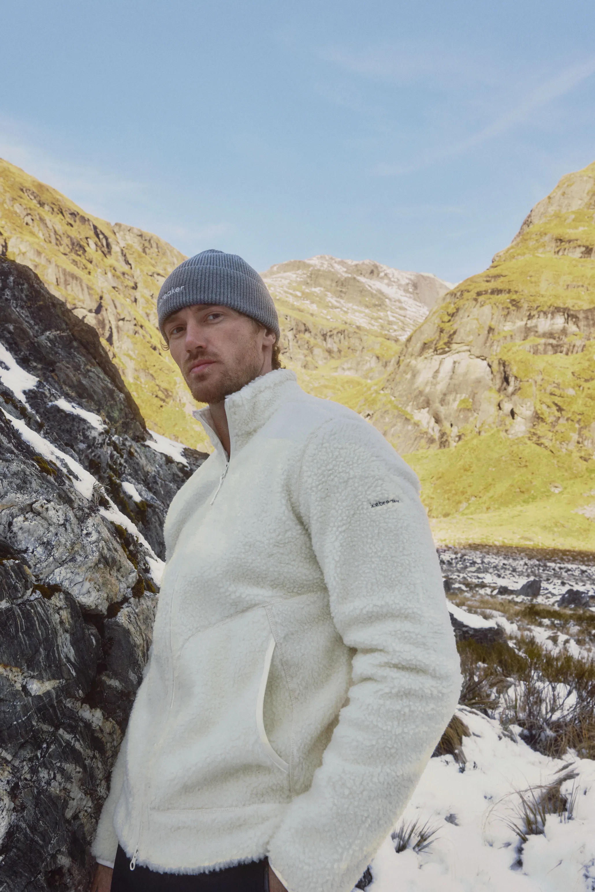 Icebreaker M Merino 800 Realfleece High Pile Ls Z Undyed