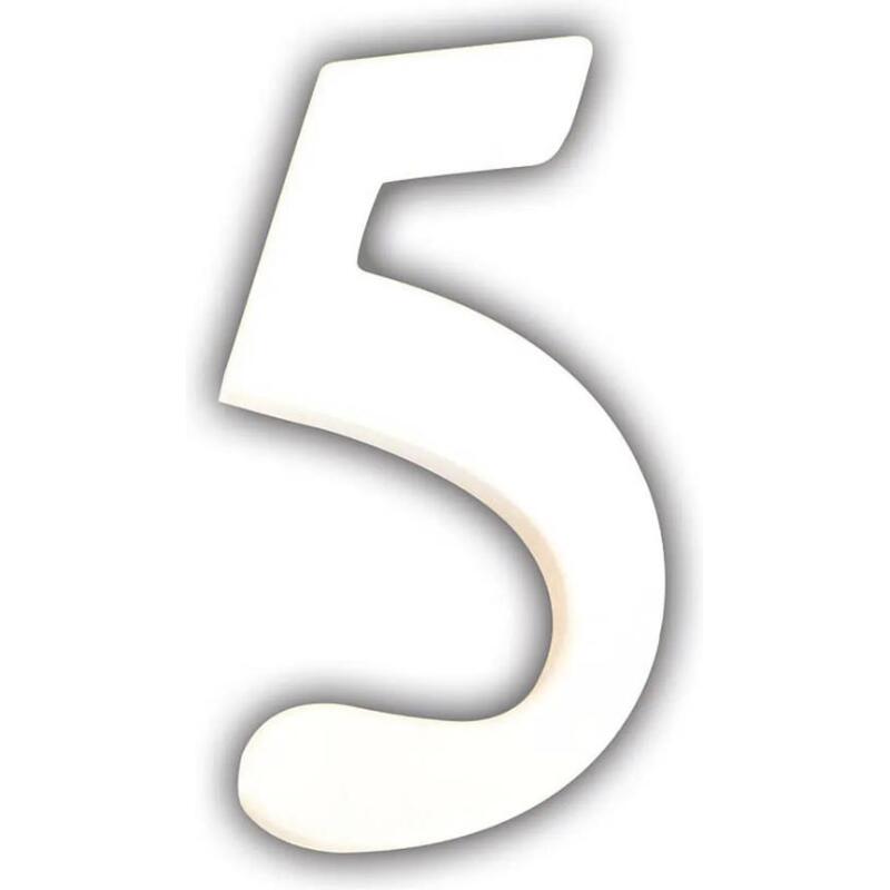 Petit chiffre 5 12cm - Blanc