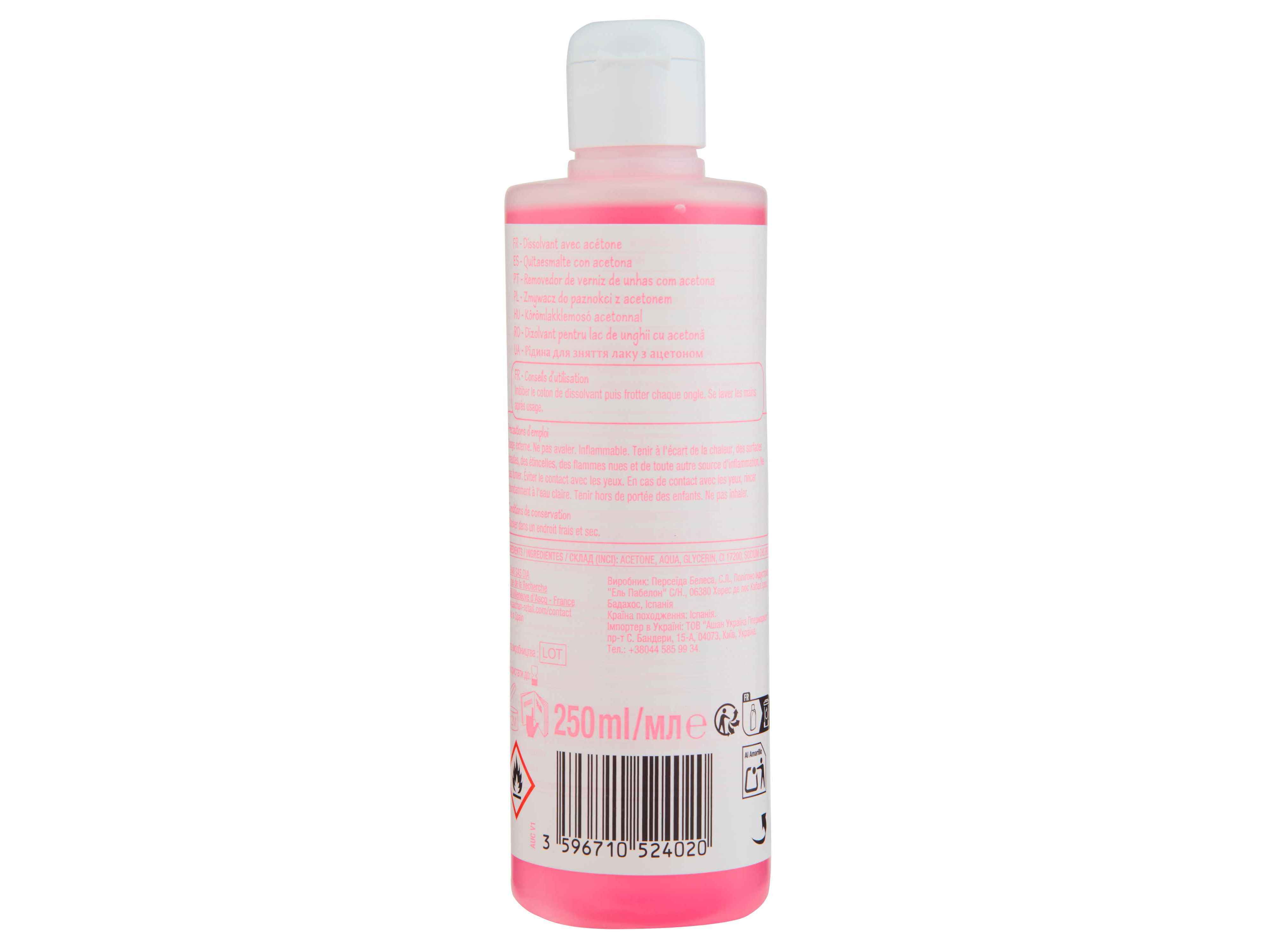 REMOVEDOR DE VERNIZ POLEGAR COM ACETONA 250ML