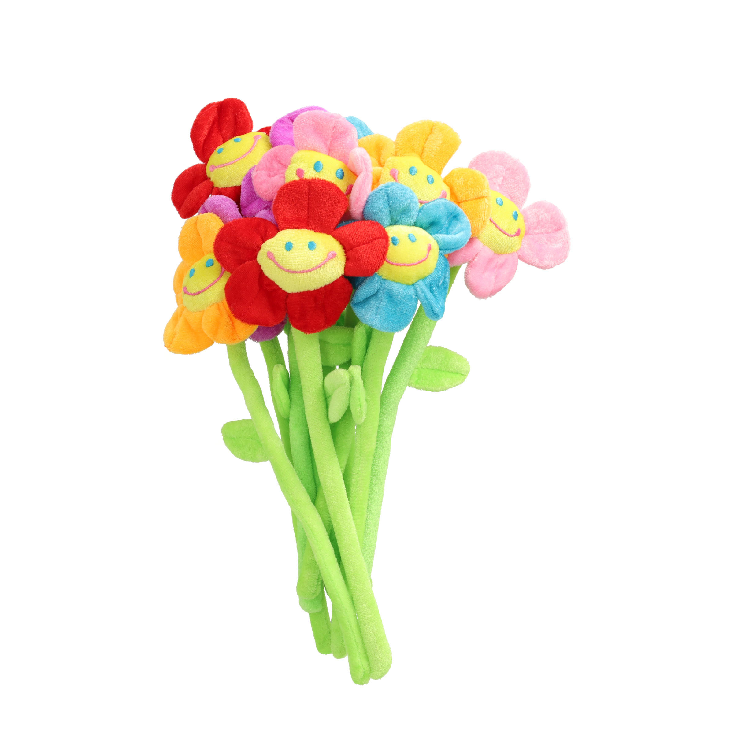 (10er Set) 30cm Plüsch Vorhang Raffhalter Binder Kinderzimmer Deko Biegbare Gardinenhalter - Blumen