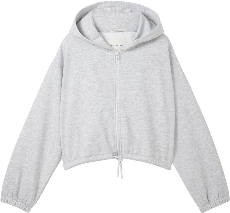 TOM TAILOR - Trainingsjack - Lichte Steenmix - Katoen en Viscose