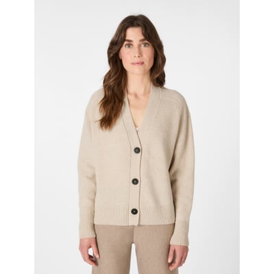 Damen-Strickjacke, Creme