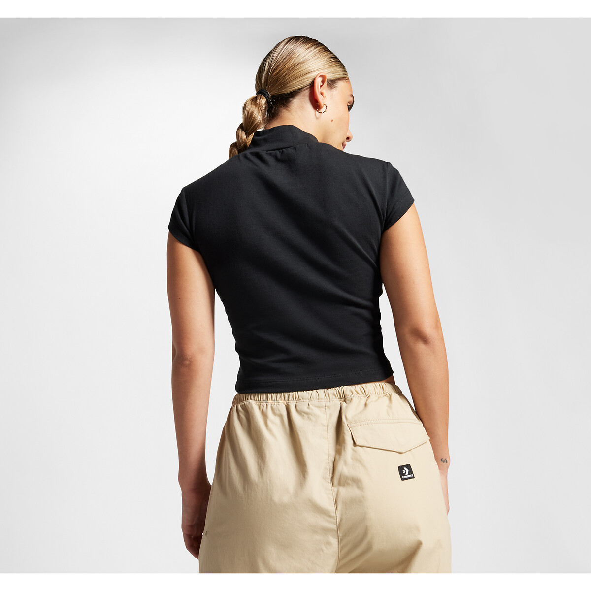 CONVERSE<br>Camiseta com gola alta e logo da marca
