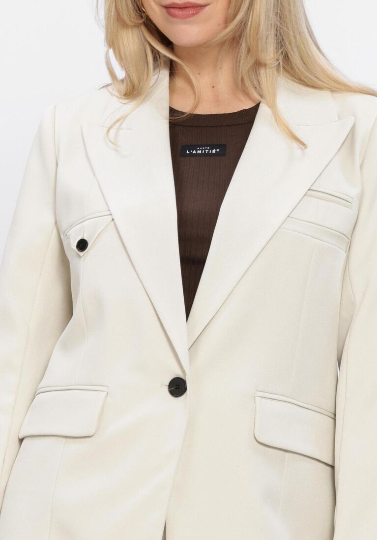 beige haute l'amitié blazers premiere hook blazer