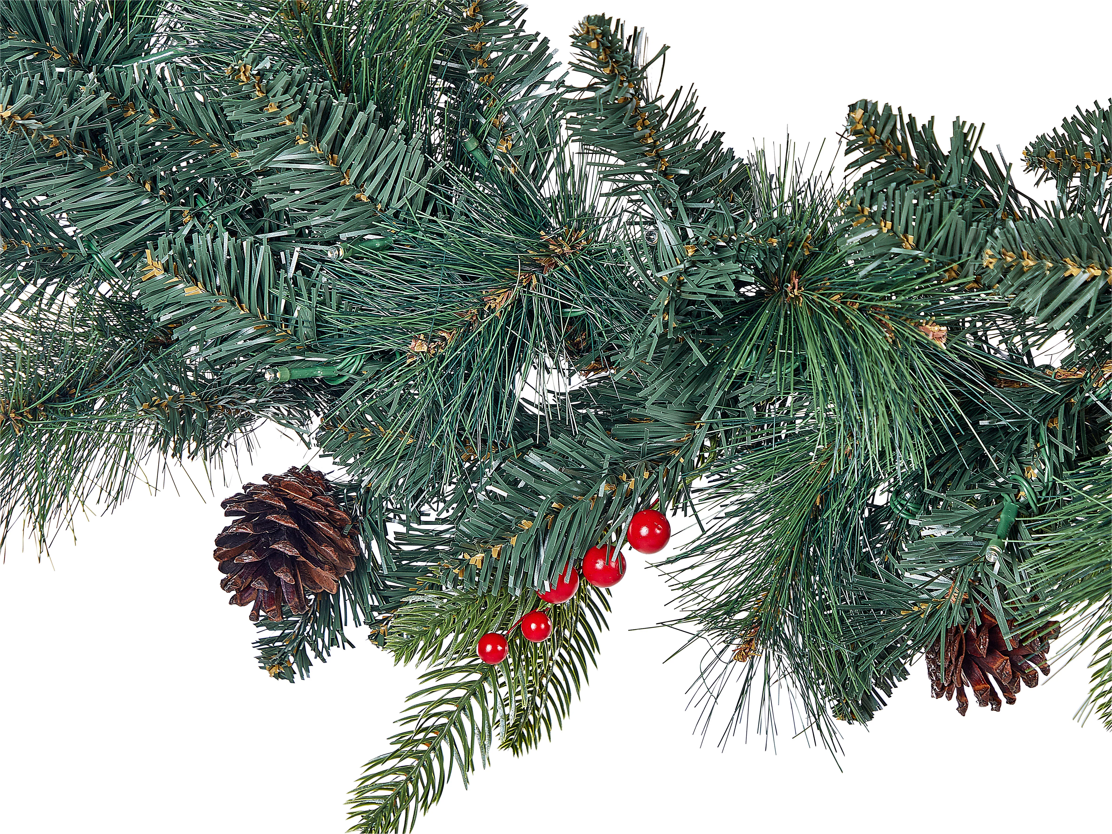 Kerstguirlande LED WHITEHORN 270 cm Donkergroen