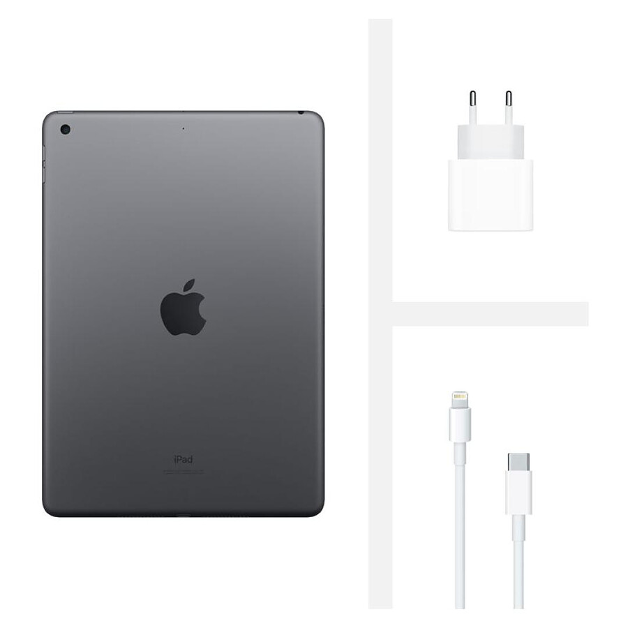 Apple iPad Wi-Fi 10.2 - 128 Go - Gris sidéral (8 ème génération) · Reconditionné