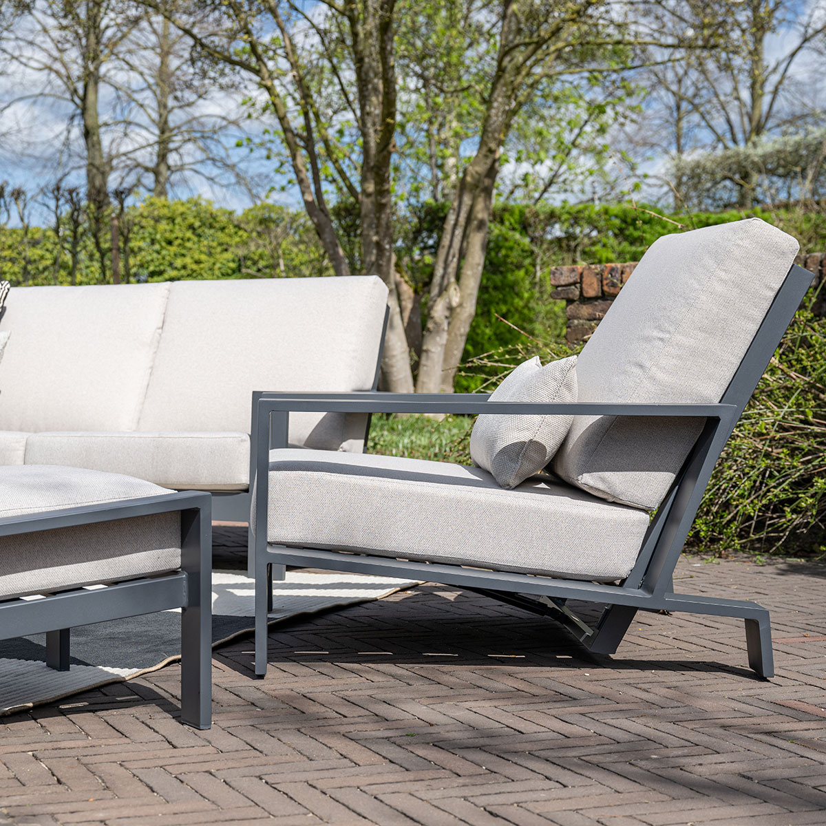 Lincoln lounge fauteuil - carbon black - desert sand