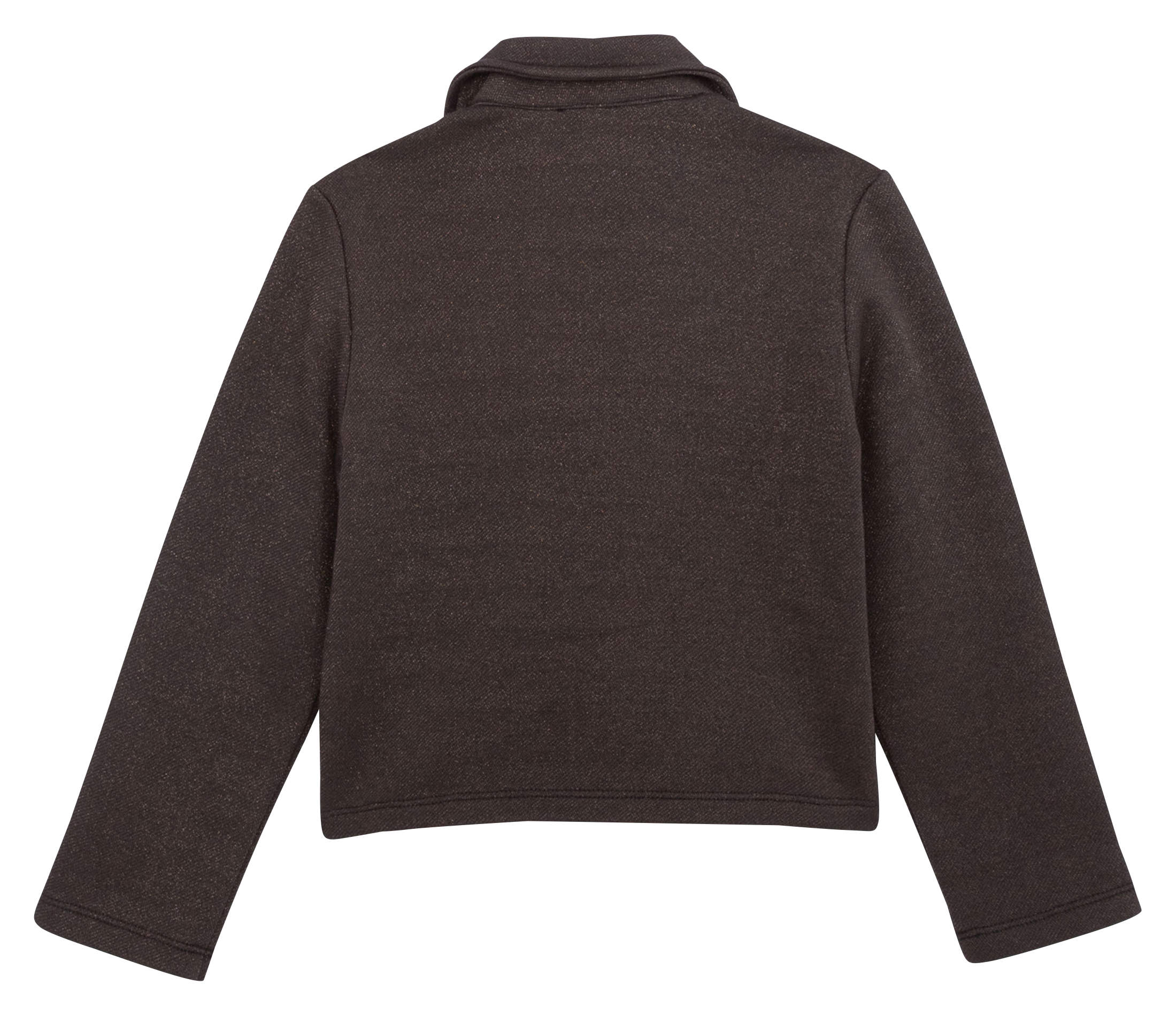 Veste droite col tailleur en coton mélangé | Noir