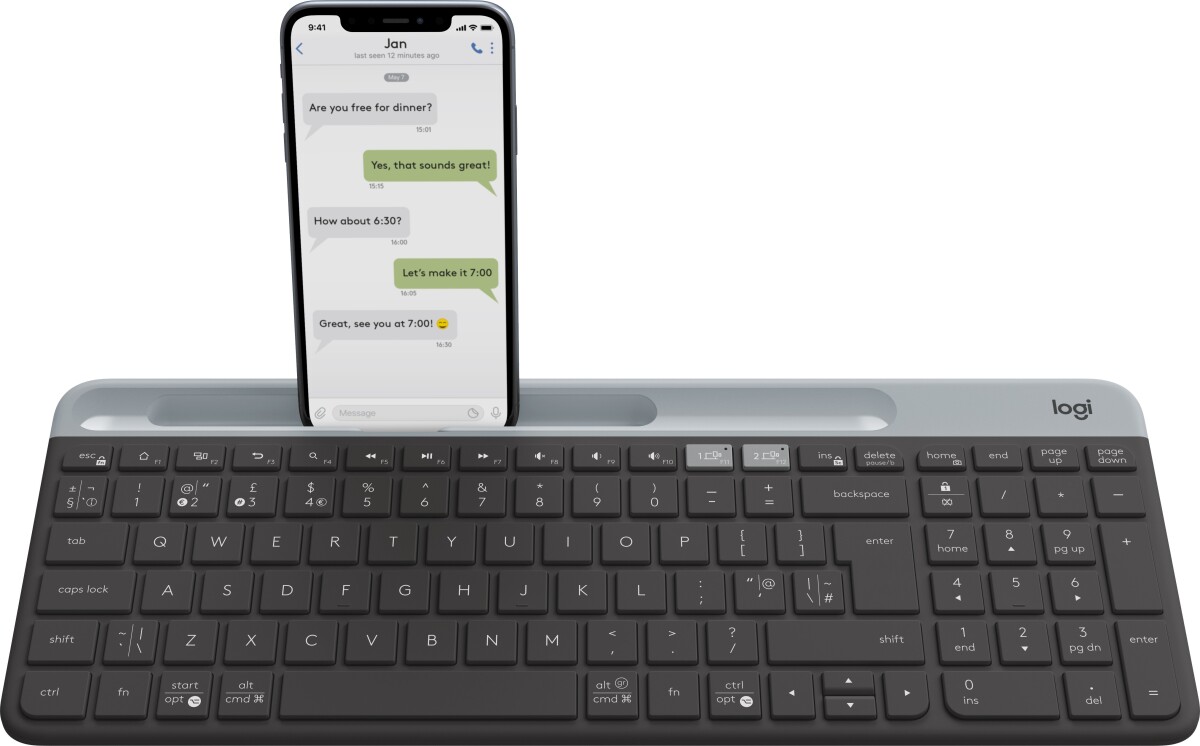 Logitech K580 - Trådløs Tastatur - Slim Multi-Device