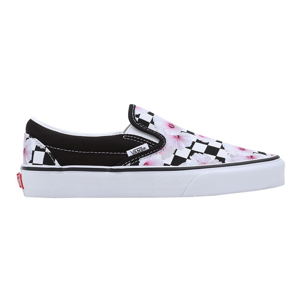 Vans CLASSIC SLIP-ON - Sneakers Femme hibiscus check black