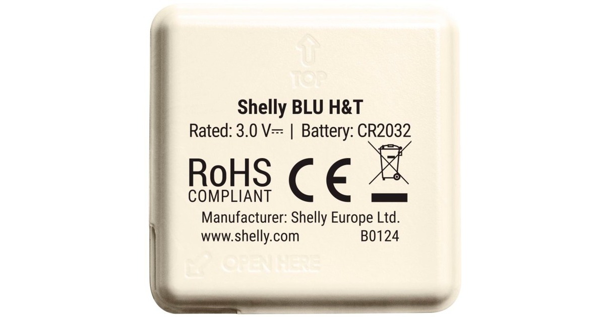 ShellyBLU H&T temperatuur- en vochtmeter  (Crème, Bluetooth)