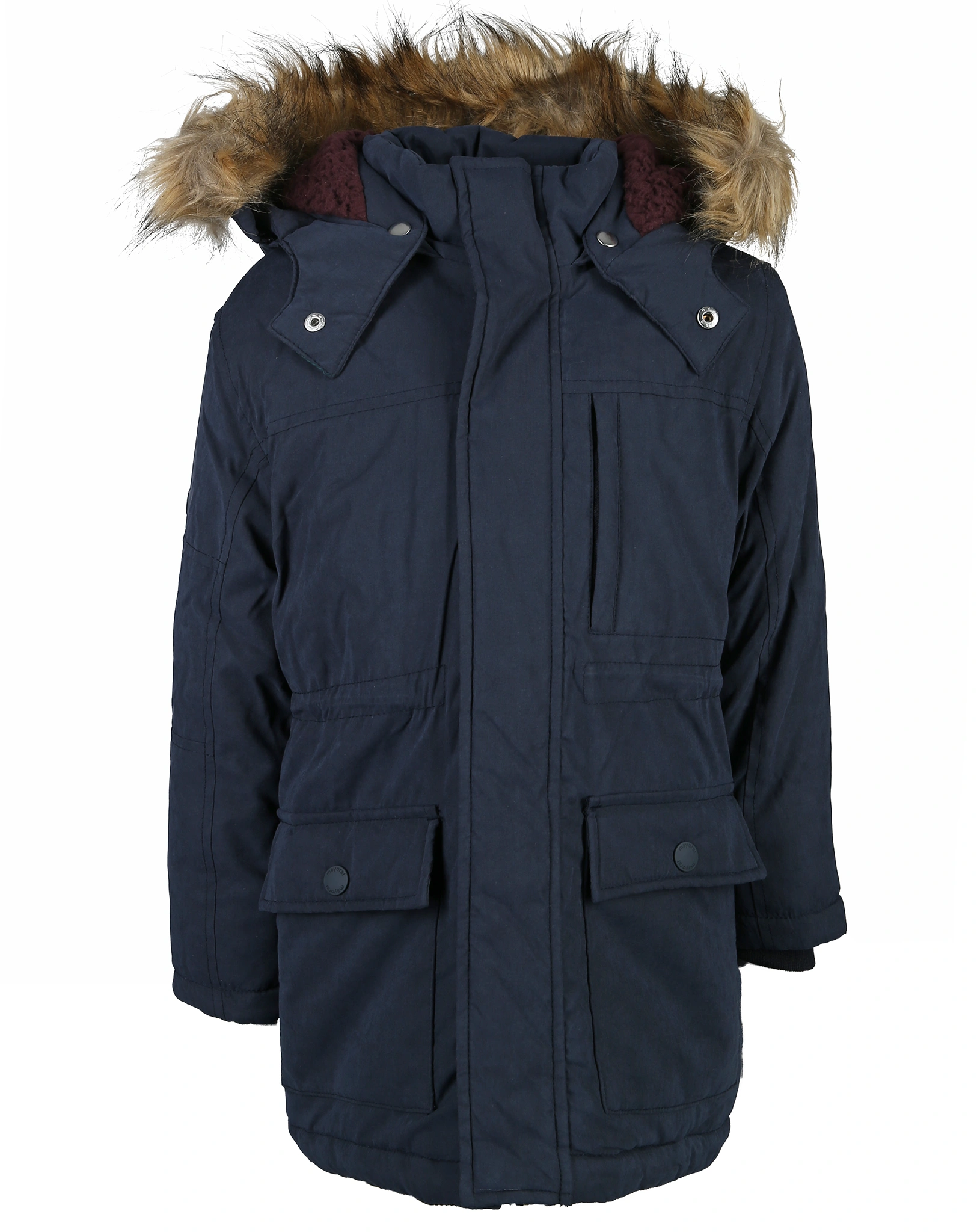 Winterparka COZY mit Kunstfell in dark navy