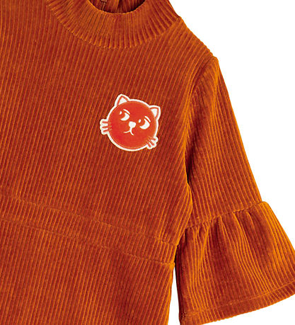 Mini Rodini Kjole - Cats - Brown