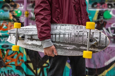 Impulse Longboard, Grå/Gul