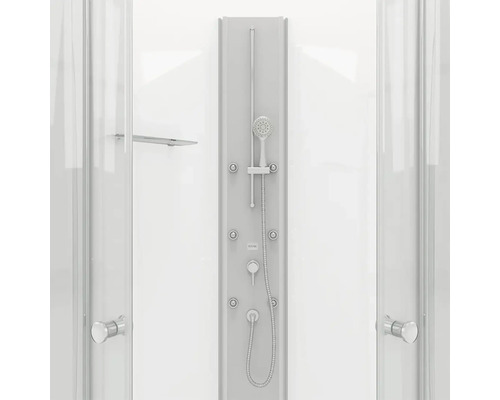 Complete douche Aurlane White Ocean 90 x 90 x 210 cm mat zilver