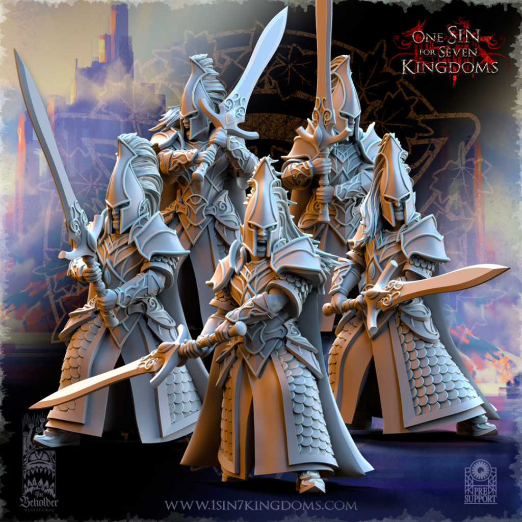 The Beholder Miniatures - Elfes - 8 Epée d'Ashur