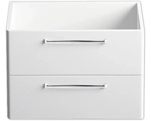 Pelipal Kumba badkamermeubelset (B x H x D): 107 x 200 x 50 cm, witte glanzende fronten, 5-delige set inclusief witte mineraalstenen wastafel, badmeubel en wandkast (99.770126094)
