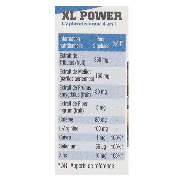 Labophyto XL POWER - estimulante sexual de ação rápida - 20 cápsulas