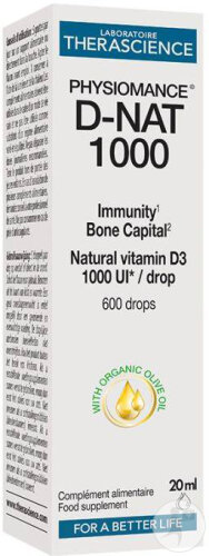 Therascience Physiomance D-Nat 1000 UI Flacon Compte-Goutte 20ml PHY269