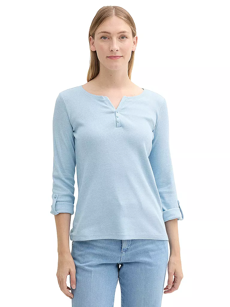 TOM TAILOR Langarmshirt hellblau