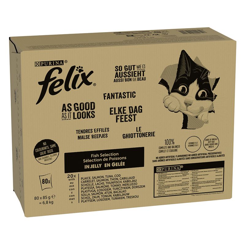 Jumbopack Felix Tendres Effilés 80 x 85 g