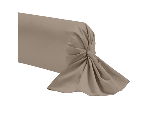 TERRE DE NUIT - Taie d'oreiller Taie de traversin biscuit 100% coton 180 cm