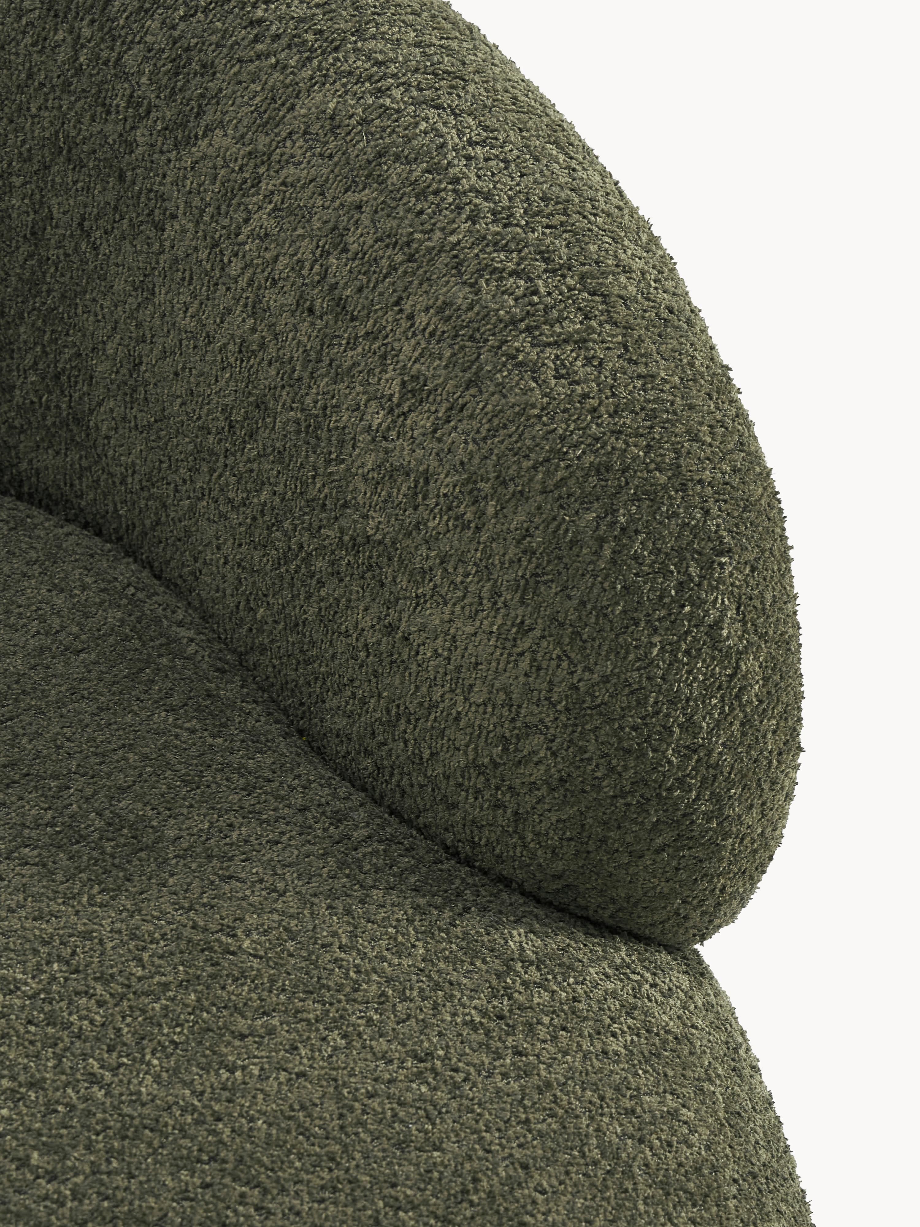 Loungefauteuil Alba uit teddy bouclé