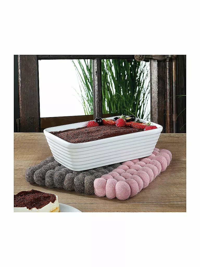CILIO Untersetzer LANA DUE Wolle Braun-Rosa rosa