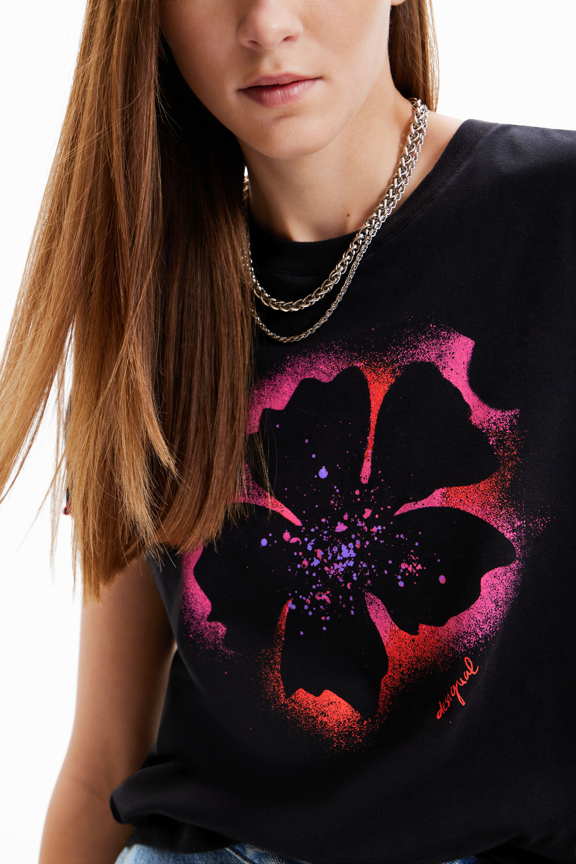 T-shirt arty manches tulle