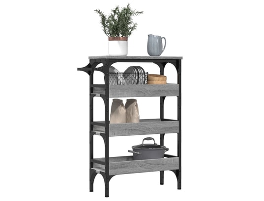 VIDAXL - Chariot de cuisine sonoma gris 53x20x76 cm bois d'ingénierie