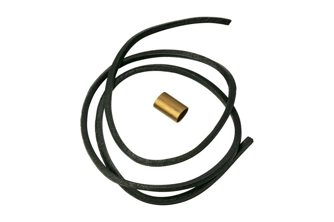 Otter Leather Strap LB ME, Brass Bead, lanyard