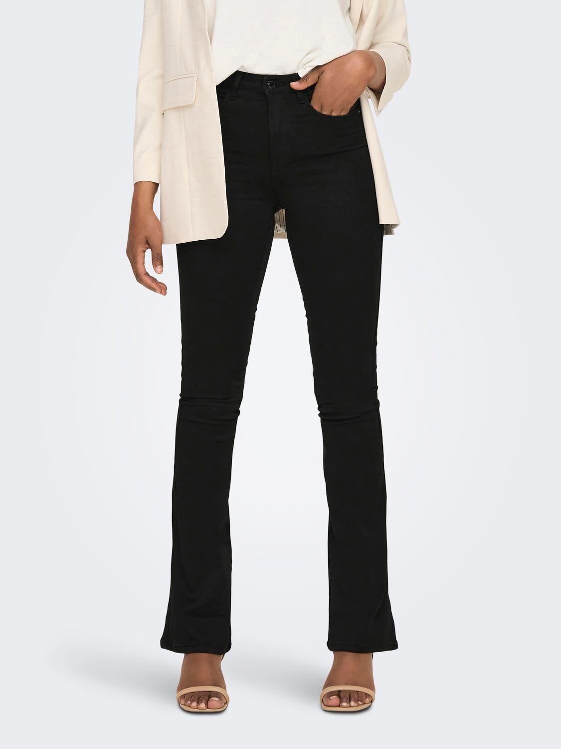 ONLROYAL Hohe Taille Ausgestellt Jeans Black