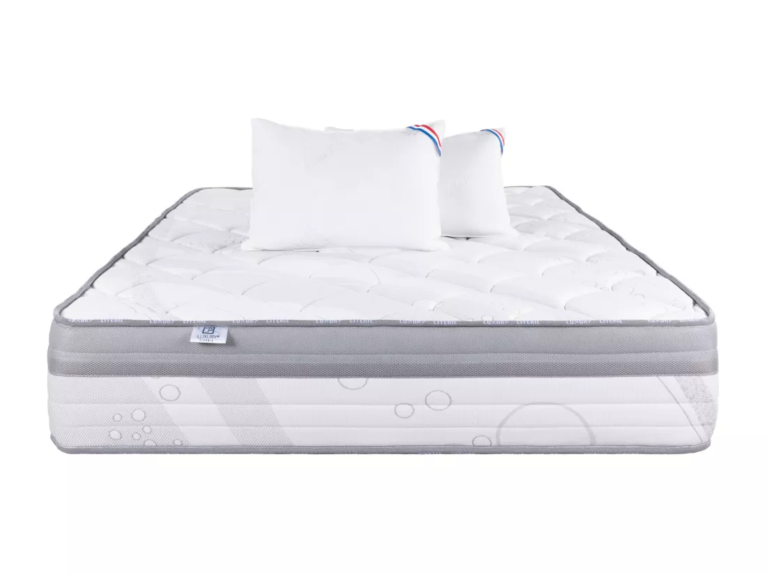 Matelas 180x200 cm, ViscoPlus, 26 cm, mémoire de forme, ferme + 2 oreillers
